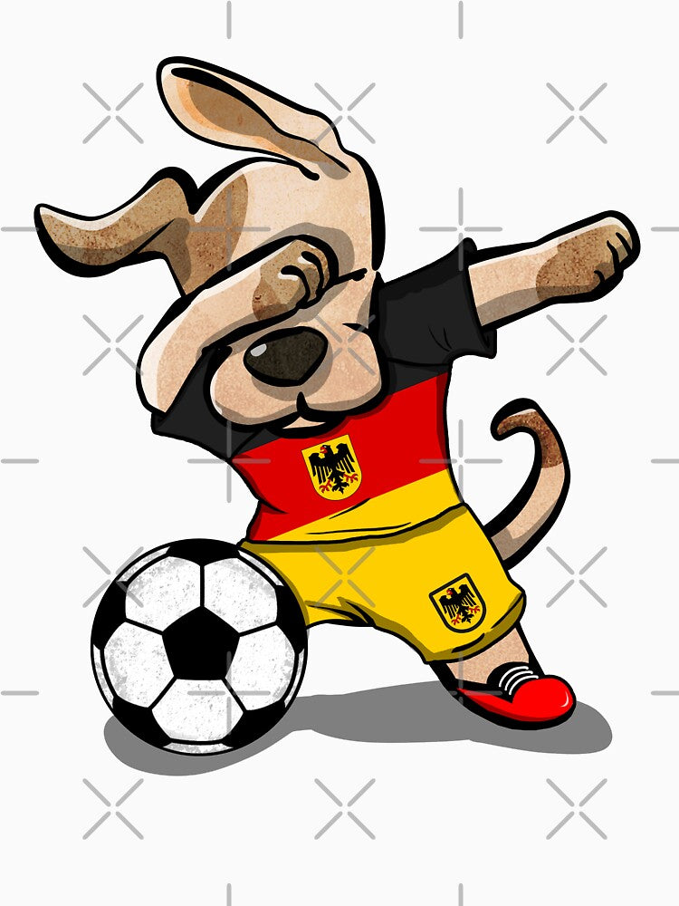 Dabbing Dog Germany Soccer Jersey German Football Lover Gift by DesignCube
