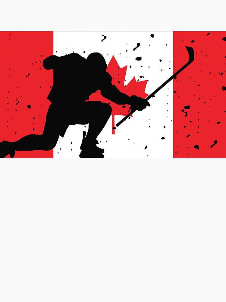 Hockey Canada Silhouette Celebration Distressed by CanvasTee