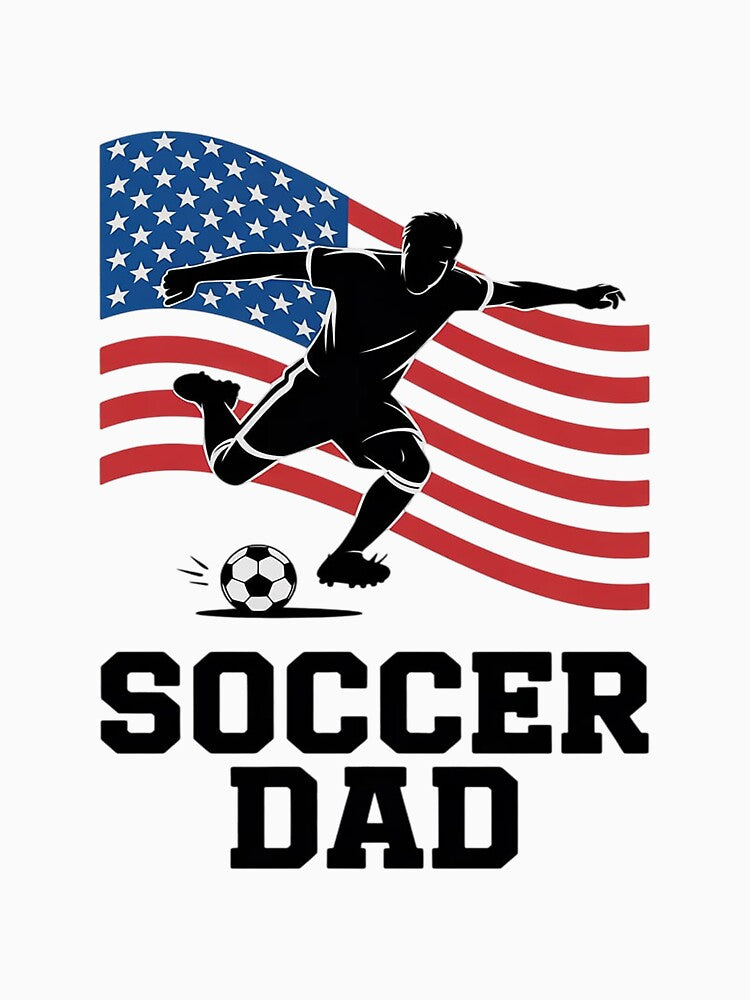 Soccer Dad Cool Soccer Family USA American Flag by DarioRosales