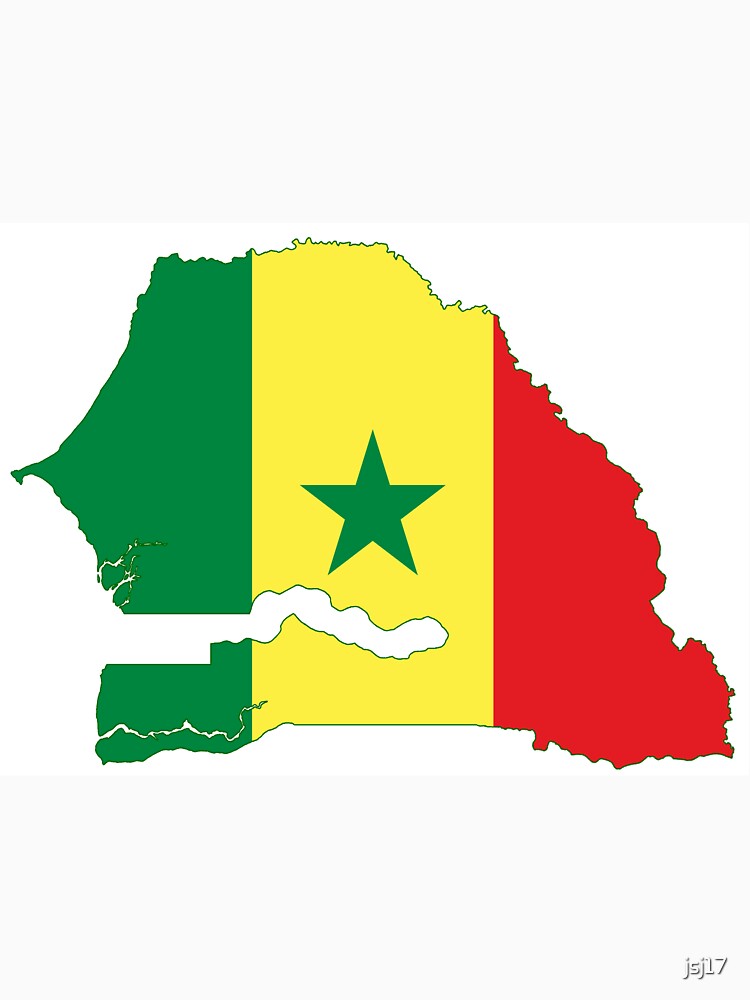 Senegal Flag Map by jsj17