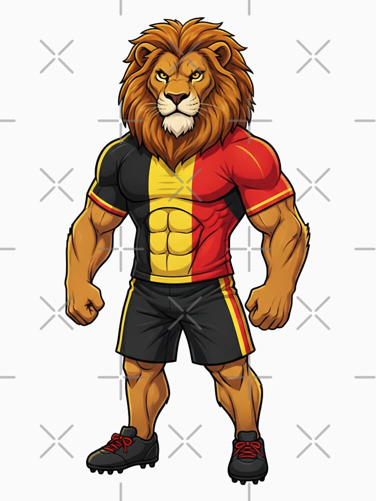 Powerful Belgian Lion Football Mascot 2026 by ArtByKatti