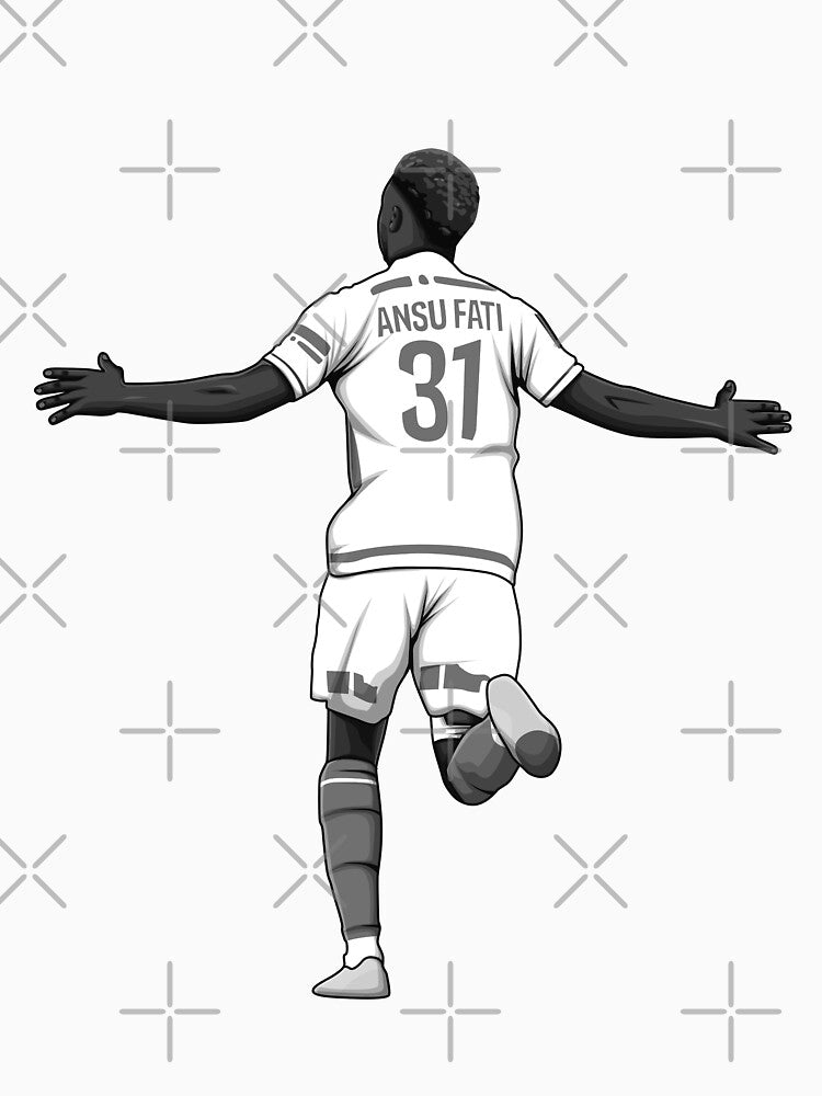 Ansu Fati Black and White Version by Aldduardo