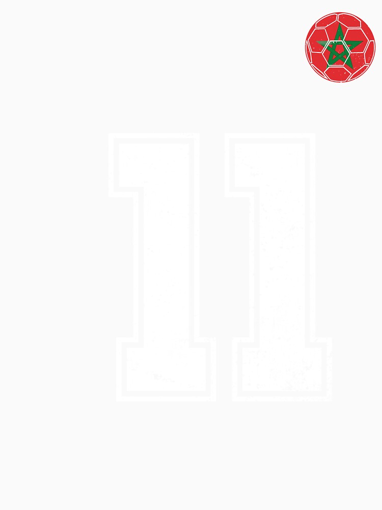 Morocco Soccer Number 11 Vintage Sports Fan by OliviaHayesArt