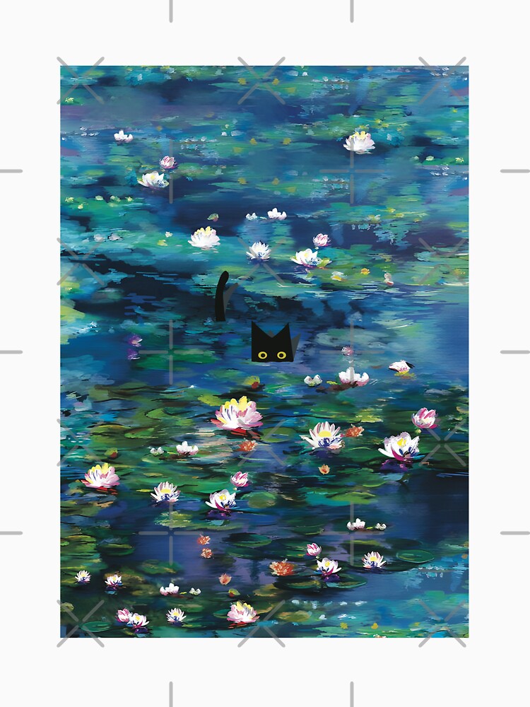 Claude Monet Water Lilies | Monet Waterlily Cat Prints by Artone369