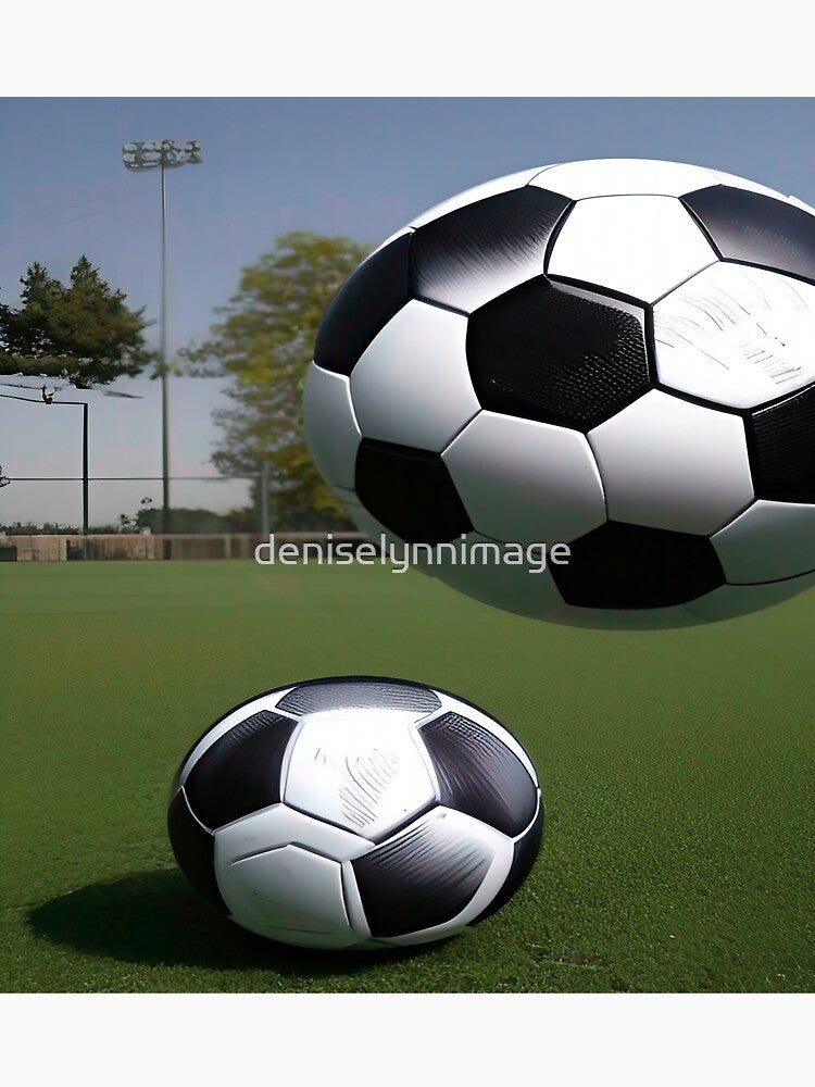 Sports Dual Soccer Balls on Soccer Field by deniselynnimage
