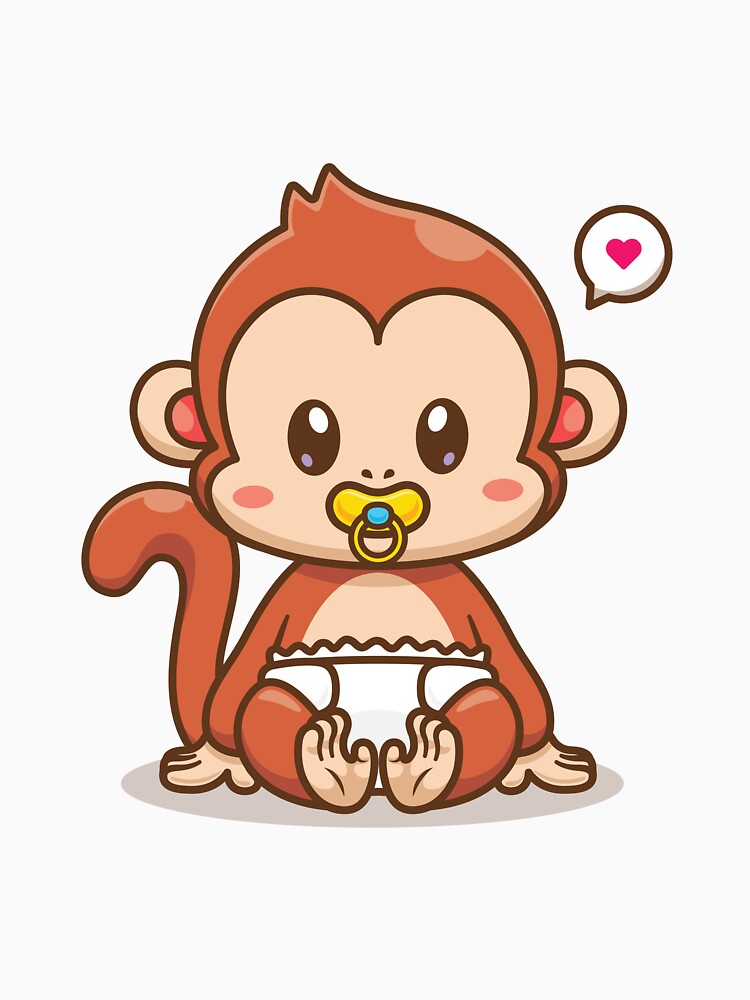 Cute Baby Monkey by Imyge