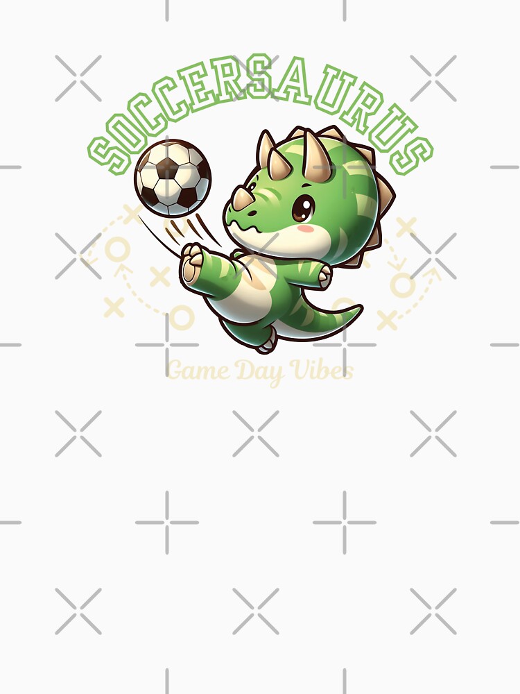 Soccersaurus - Cute Triceratops Dinosaur Playing Soccer by The magic  Yellow bus
