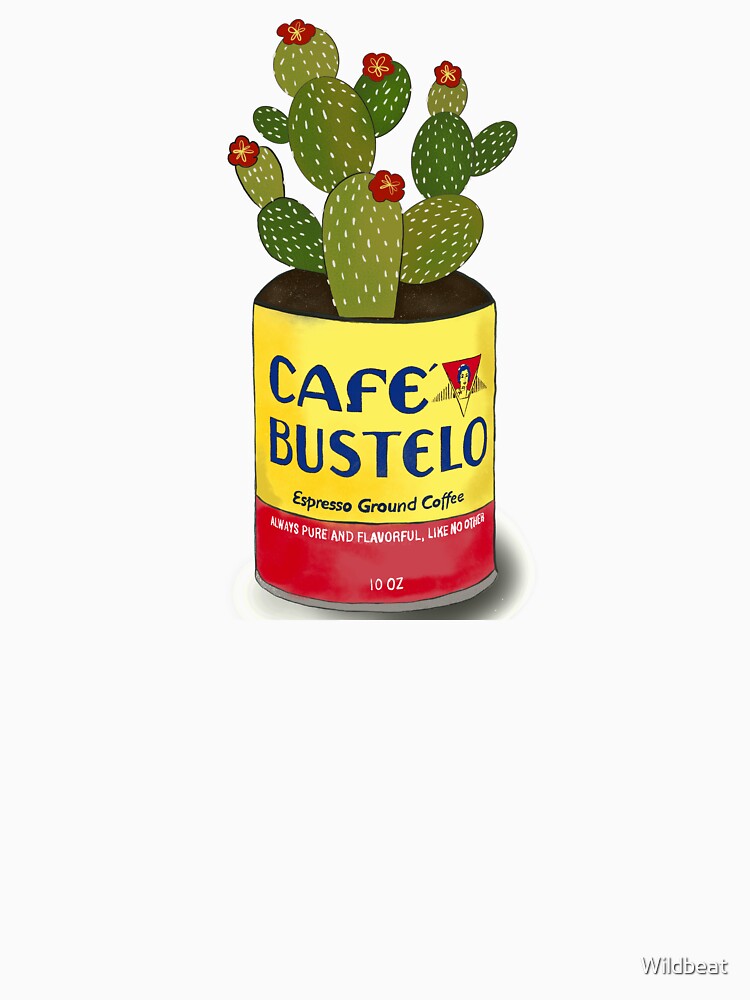 Cactus in a cafe bustelo can kitchen art by Wildbeat
