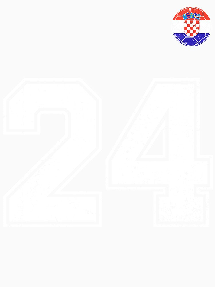 Croatia Soccer Number 24 Vintage Sports Fan by KristenosNehk