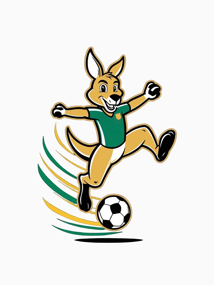 Dynamic Australian Kangaroo Soccer Player Mascot Art by PMTaurus