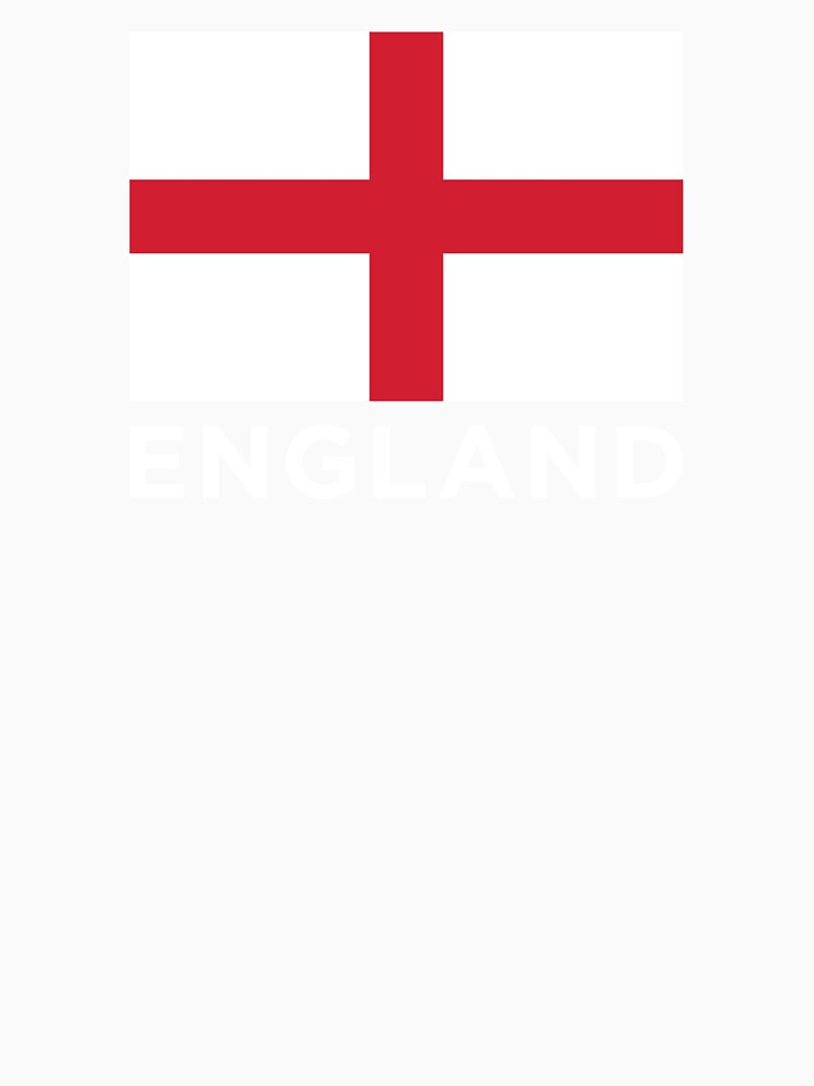 England Flag (Text Under on Black) by STUDIO-72