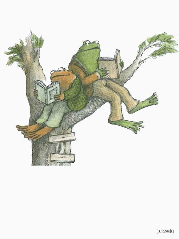 Frog and Toad reading in tree by jakealy