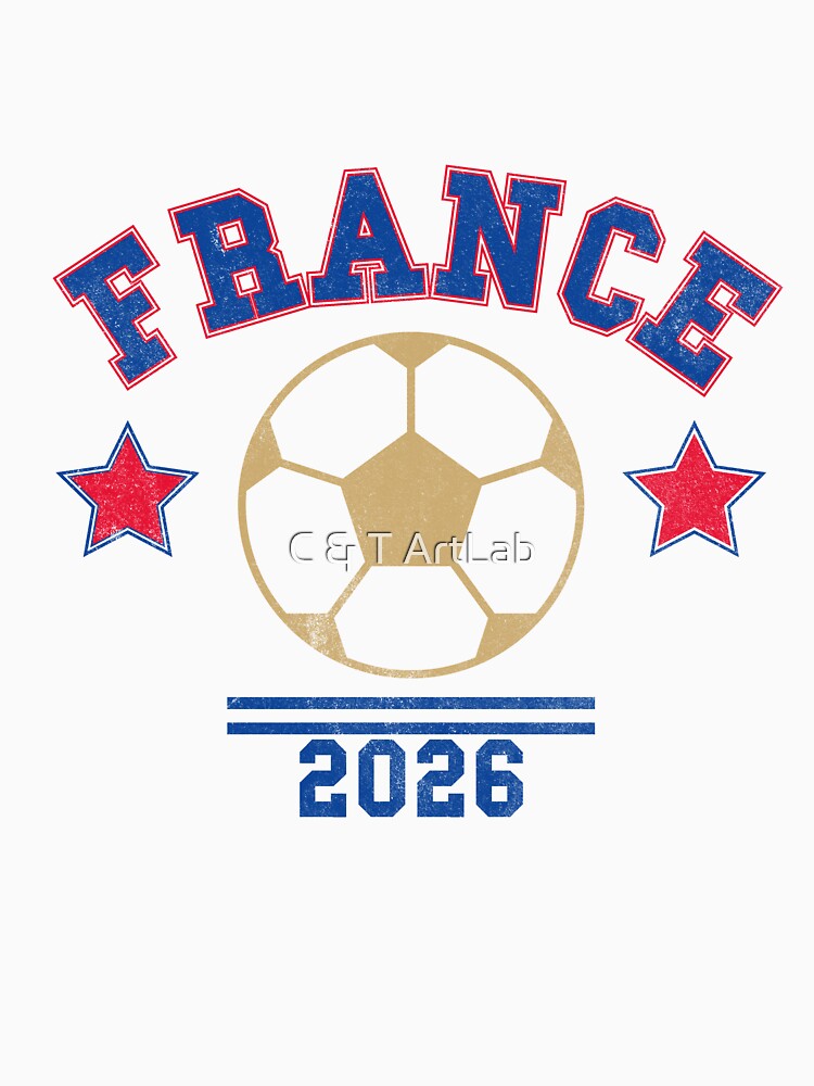 France 2026 — Vintage Soccer Tee by C & T ArtLab