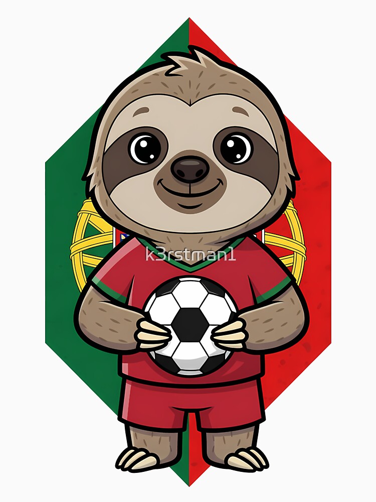 Portugal Soccer Sloth Football Fan by k3rstman1