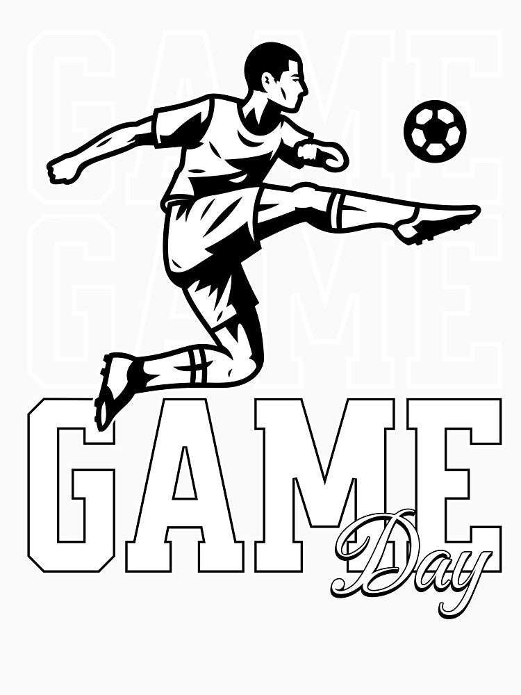 Soccer Game Day Retro Varsity Athlete Kick Sports by Abaseen