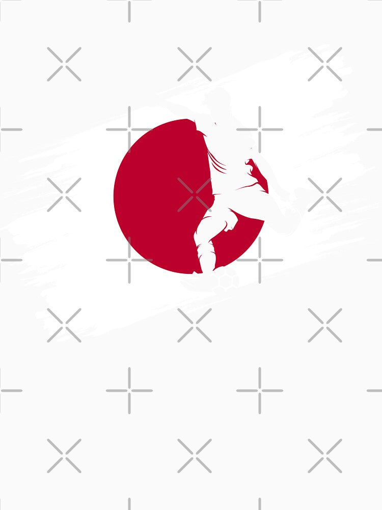 Japan Flag Football Soccer Fan Jersey by xtocky
