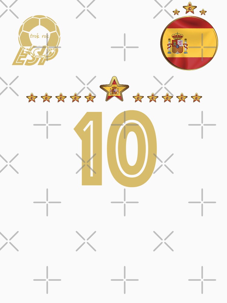 Number 10 Spain Soccer National Team Sport Jersey Fan Design by TroisRois
