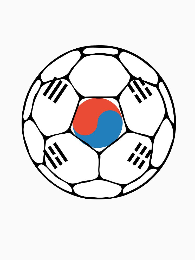 South Korea Flag Soccer Ball by ehgraphics15