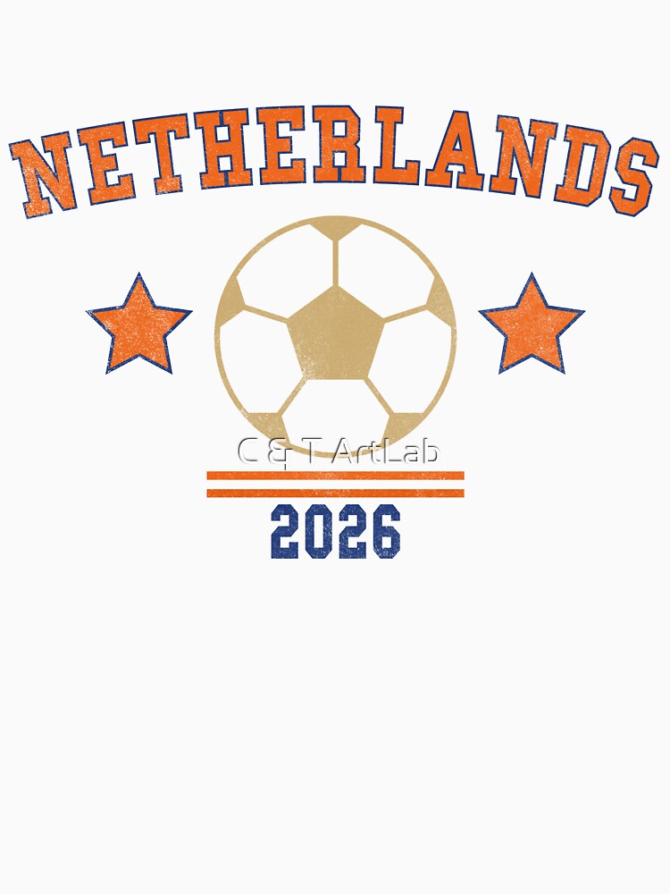 Netherlands — Vintage Soccer Tee by C & T ArtLab