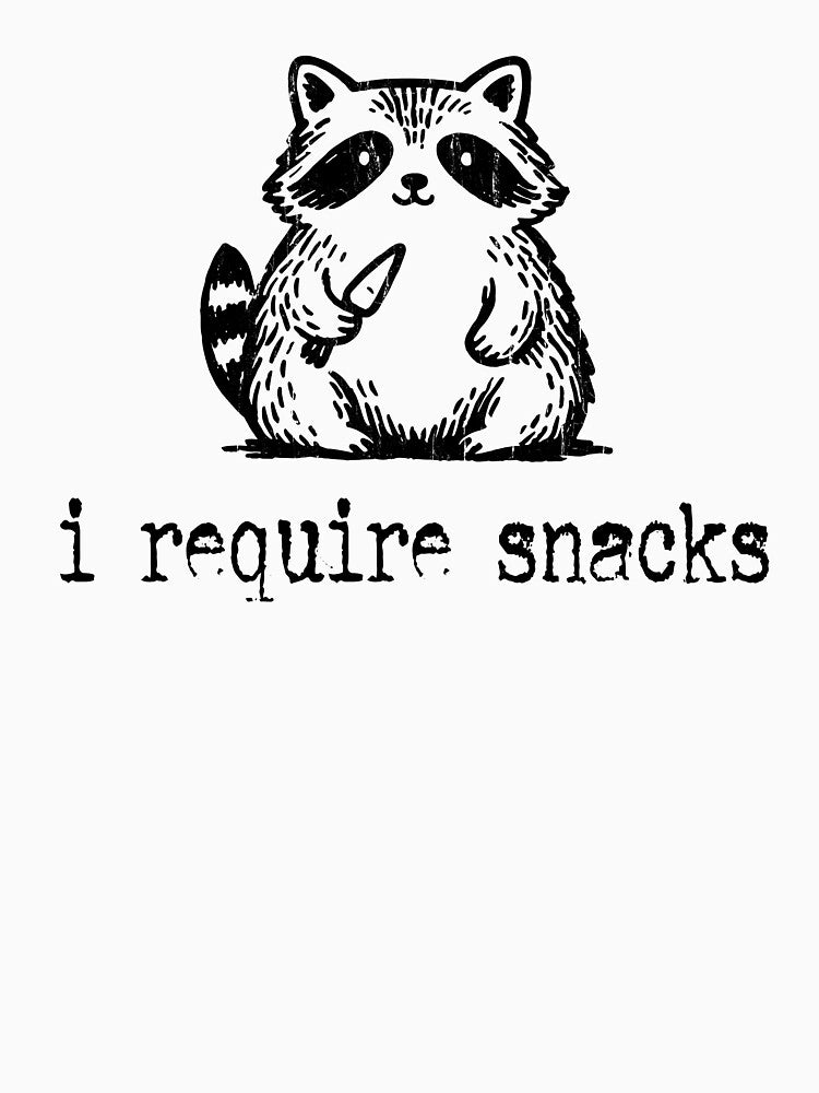 I Require Snacks Fat Raccoon by cielpoligon