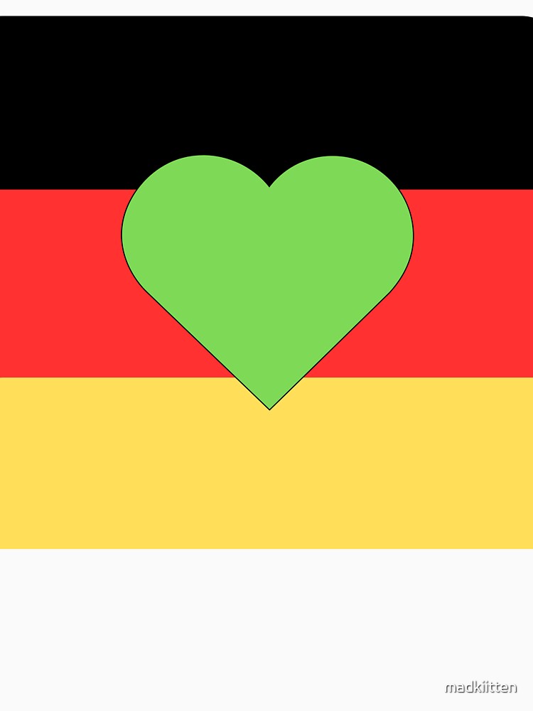 Green heart on the German flag by madkiitten