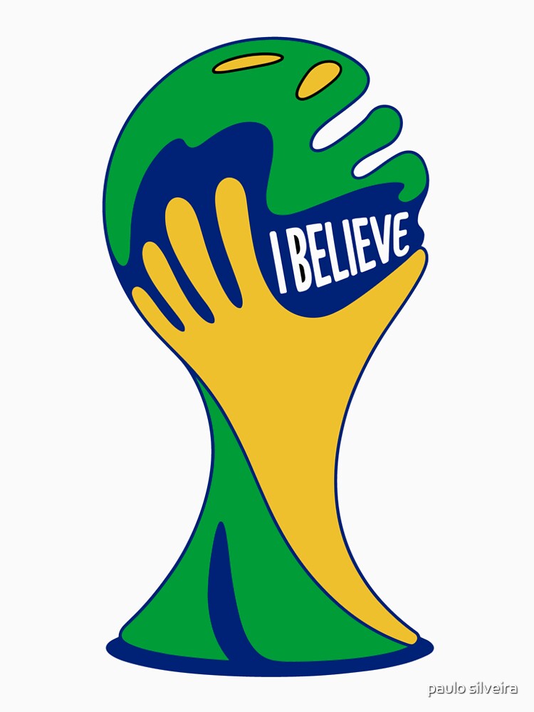 Brazil Soccer “I Believe” Trophy – Football Fan with Championship Cup Design by paulo silveira