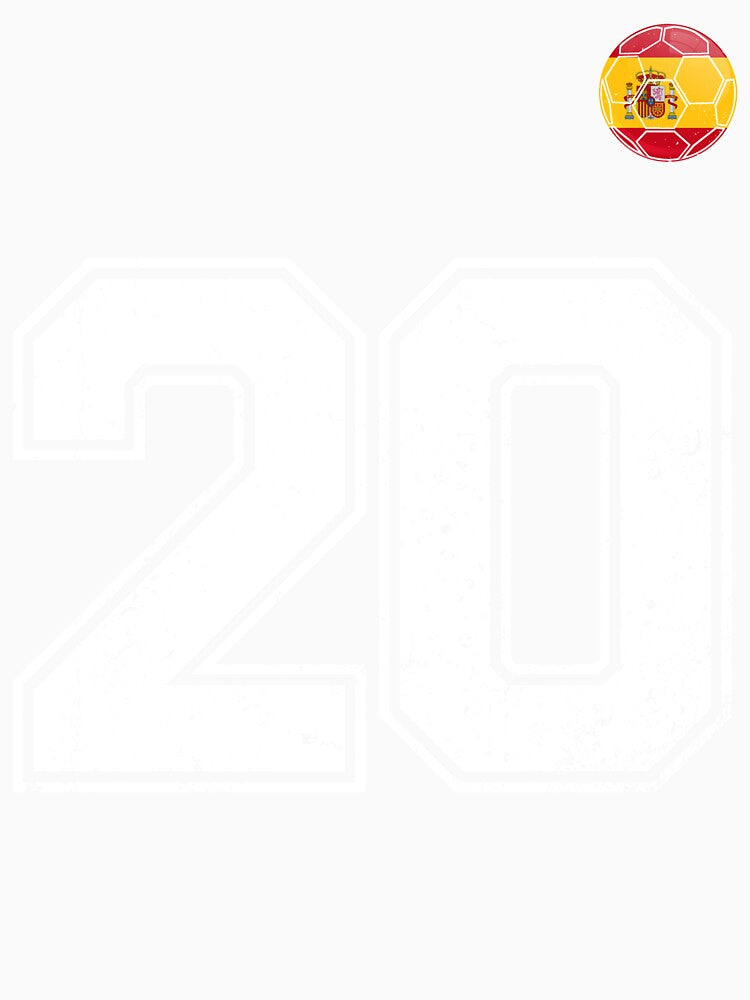Spain Soccer Number 20 Vintage Sports Fan by KristenosNehk