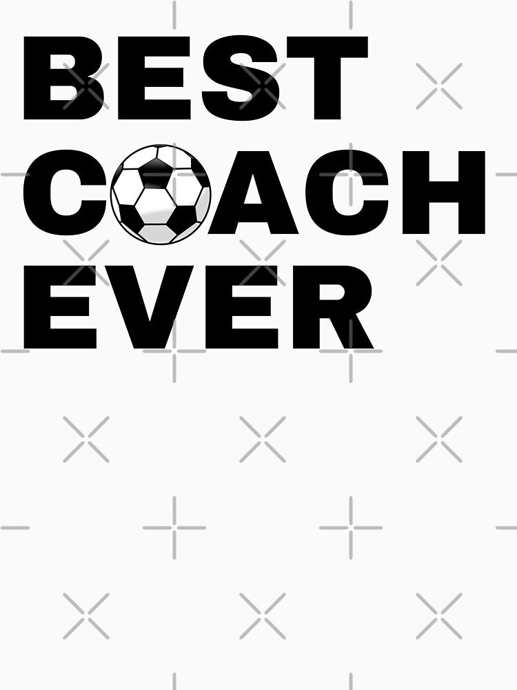 Best Coach Ever Soccer (Football) - Black by GymWearDepot