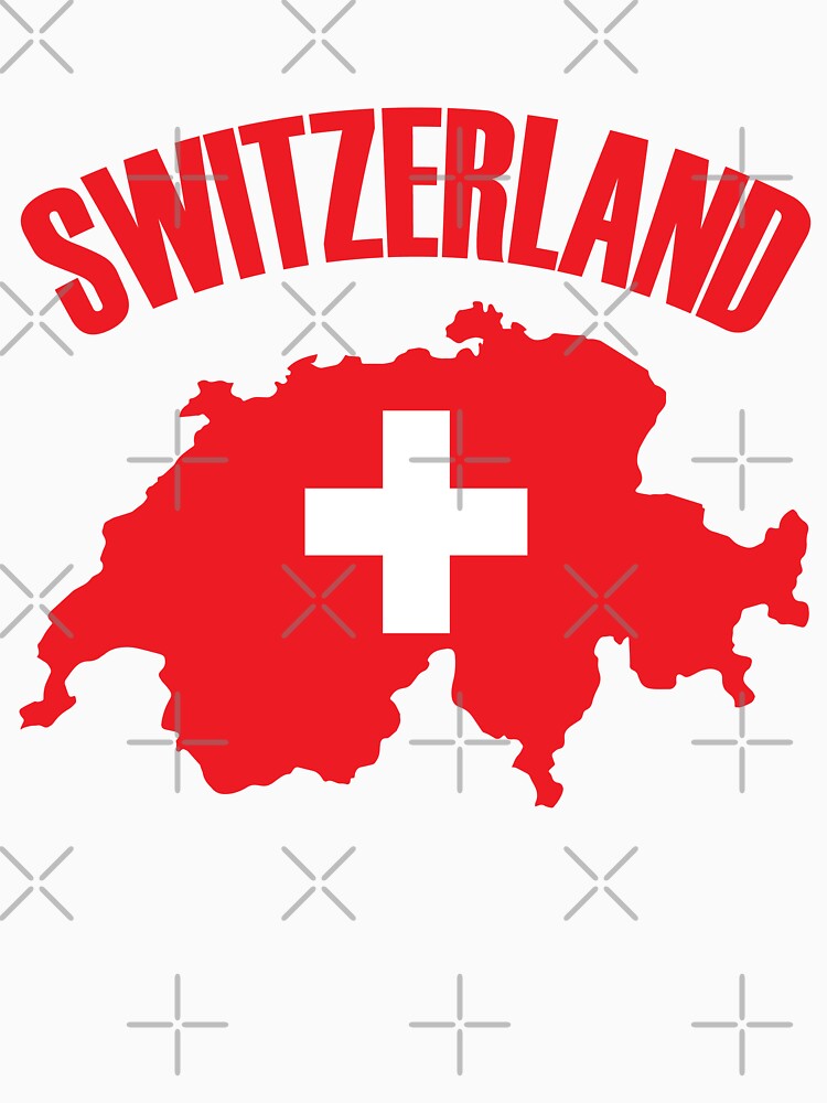 Switzerland Flag Map by TravelScientist