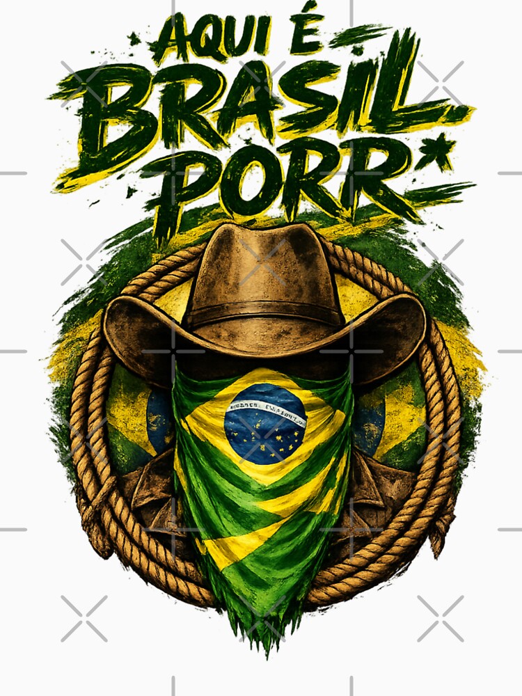 Aqui É Brasil Porr* – Brazilian Cowboy Football Style Design by Mariluxs