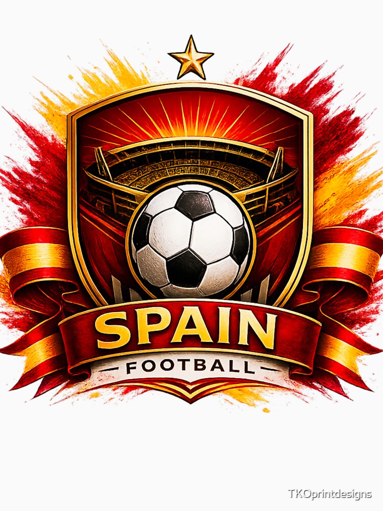 Spain Football Ultra Modern Minimal Soccer Design by TKOprintdesigns
