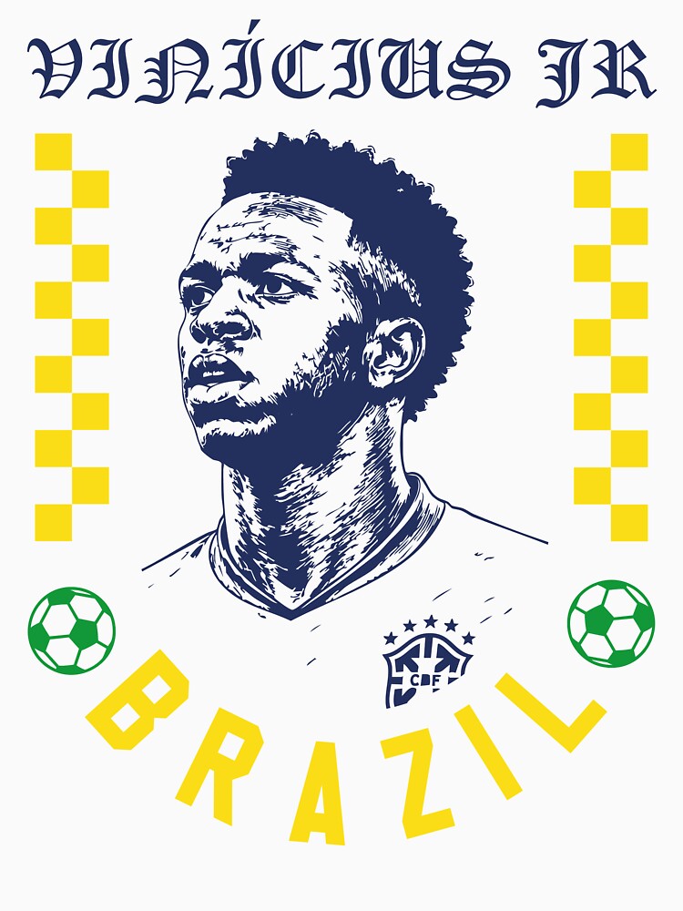 Vinícius Jr Brazil Soccer Legend Retro Football Fan Design by Tattee