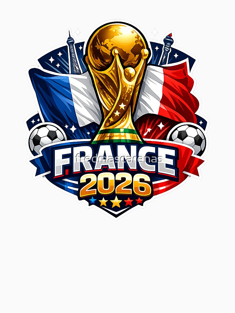 France 2026 Football Fan Pride Blue White Red Vintage Design by fredmascarenas