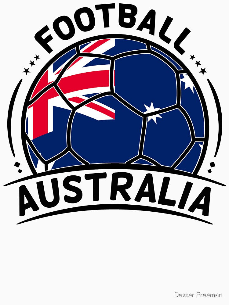 Australia Football Team Australia  flag inside a Ball for Soccer Fans by Dexter Freeman