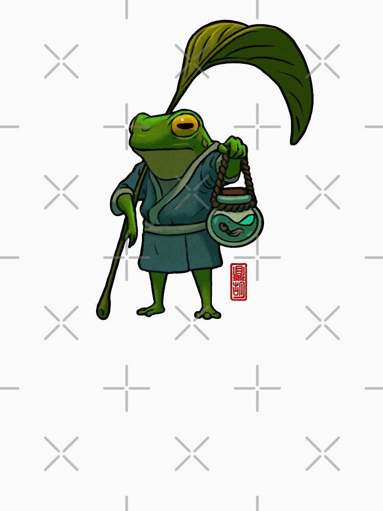 a frog and his son cute father and son artwork by DingHuArt