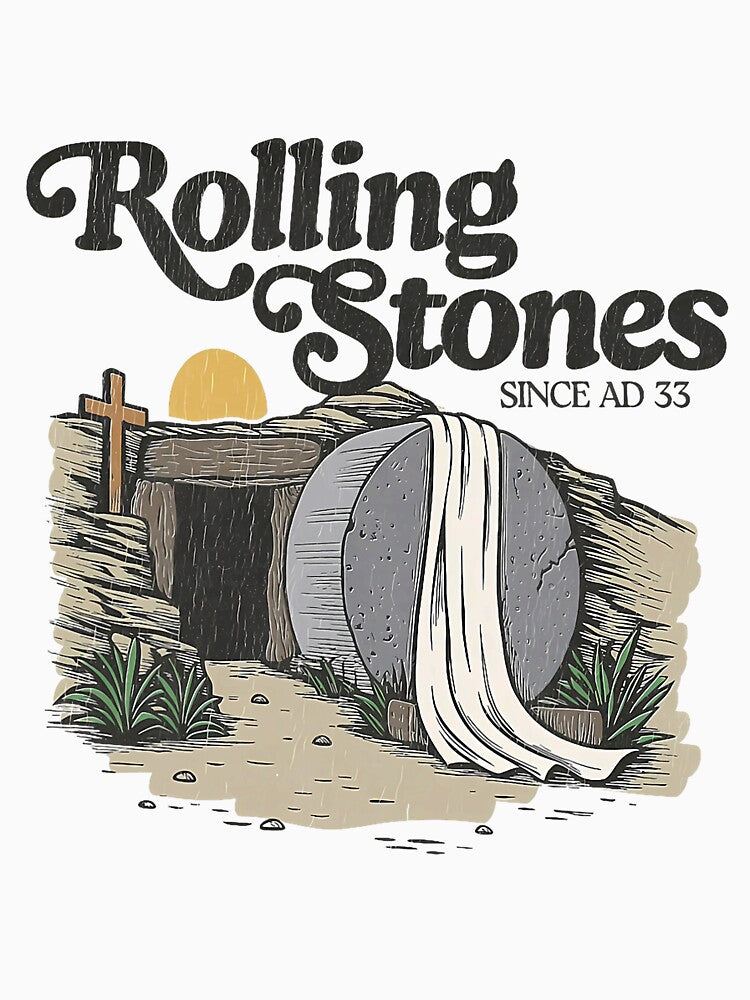 Easter The Stone was Rolled Away He is Alive Retro Christian by IdaCoyle