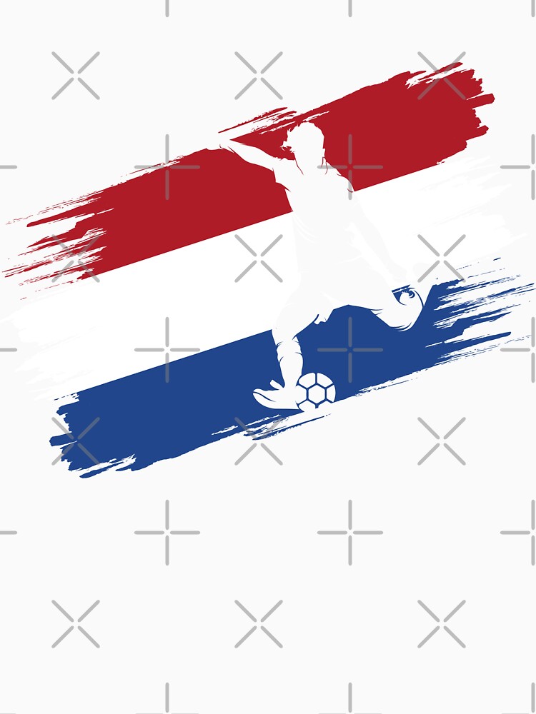 Netherlands Flag Football Soccer Fan Jersey by xtocky