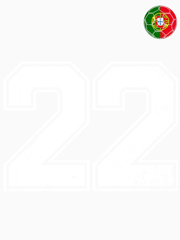 Portugal Soccer Number 22 Vintage Sports Fan by OliviaHayesArt