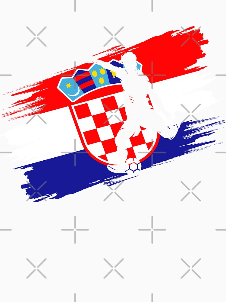 Croatia Flag Football Soccer Fan Jersey by xtocky