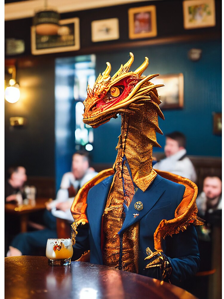 Dragon in a suit illustration #2 by ZAKAABDE2020