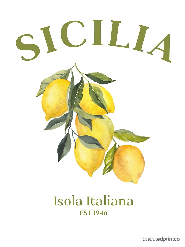 Sicilia – Italian Island Lemons by theinkedprintco