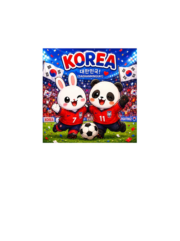 Cute Korea Football Friends by QuirkNest Studio