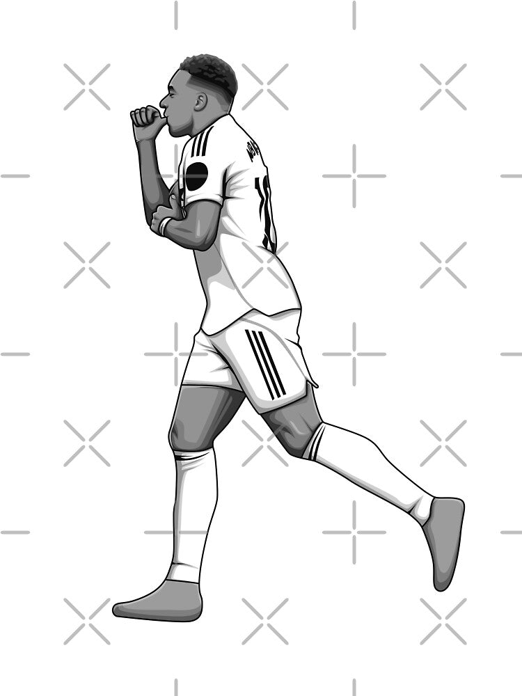 Kylian Mbappe Black and White Version by Aldduardo