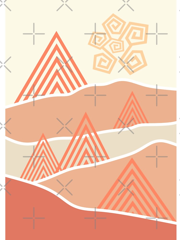 Boho landscape print by ArtInRhythm