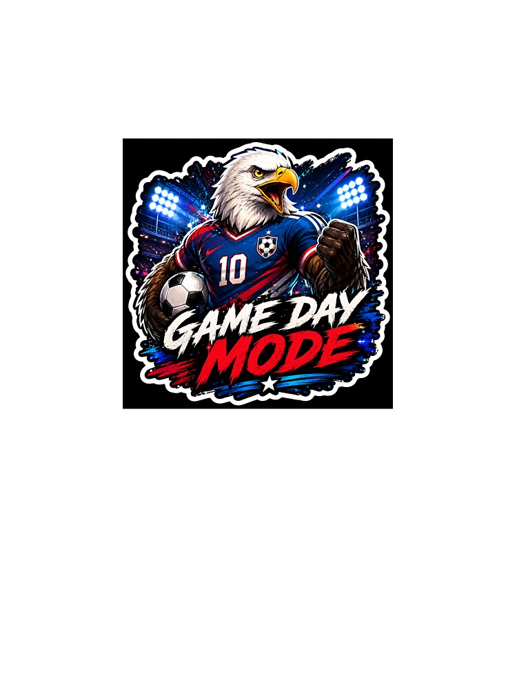 Game Day Mode Eagle Sticker | Soccer Fan Graphic | Bold Sports Design by Vierdos