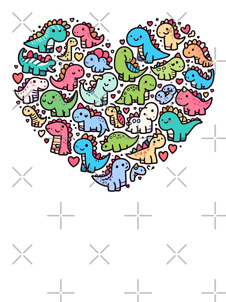 Dinosaur Heart - Valentine Dinosaur by SFIPS