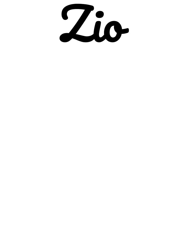 'Zio' written in monochrome script font. by All-Names