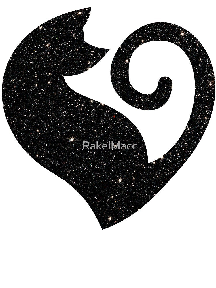 Glittery Black Cat Love by RakelMacc