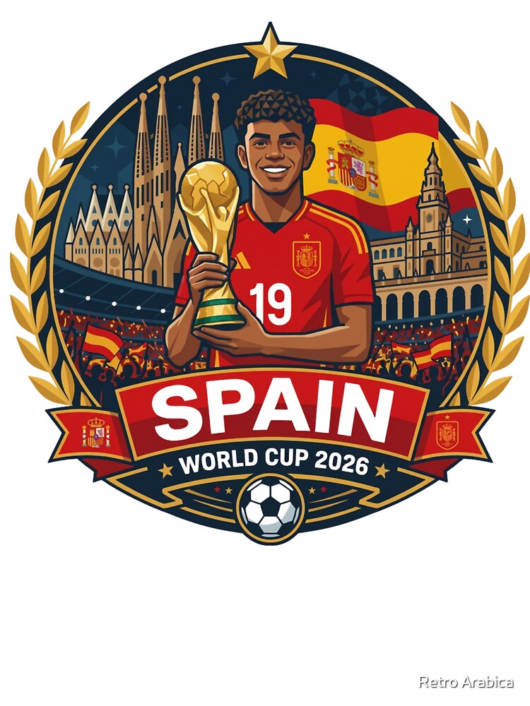 Spanish Number 19 Football Crest by Retro Arabica