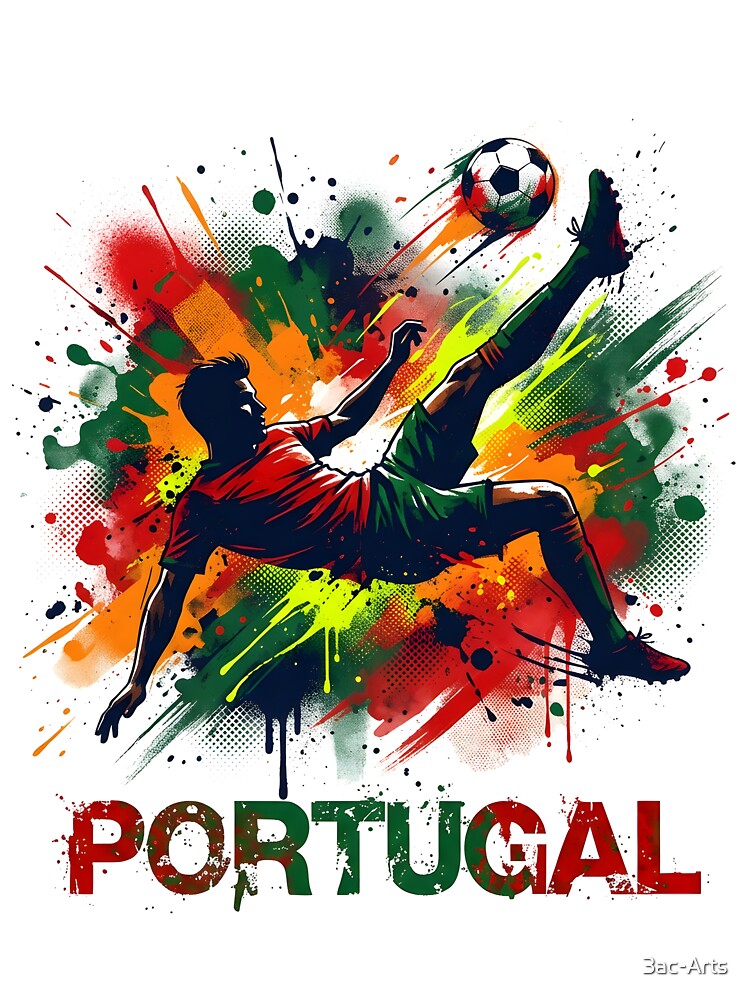 Portugal Soccer Fan T-Shirt | Red Green Football Pride Tee | Portuguese Fan Gift 2026 by 3ac-Arts